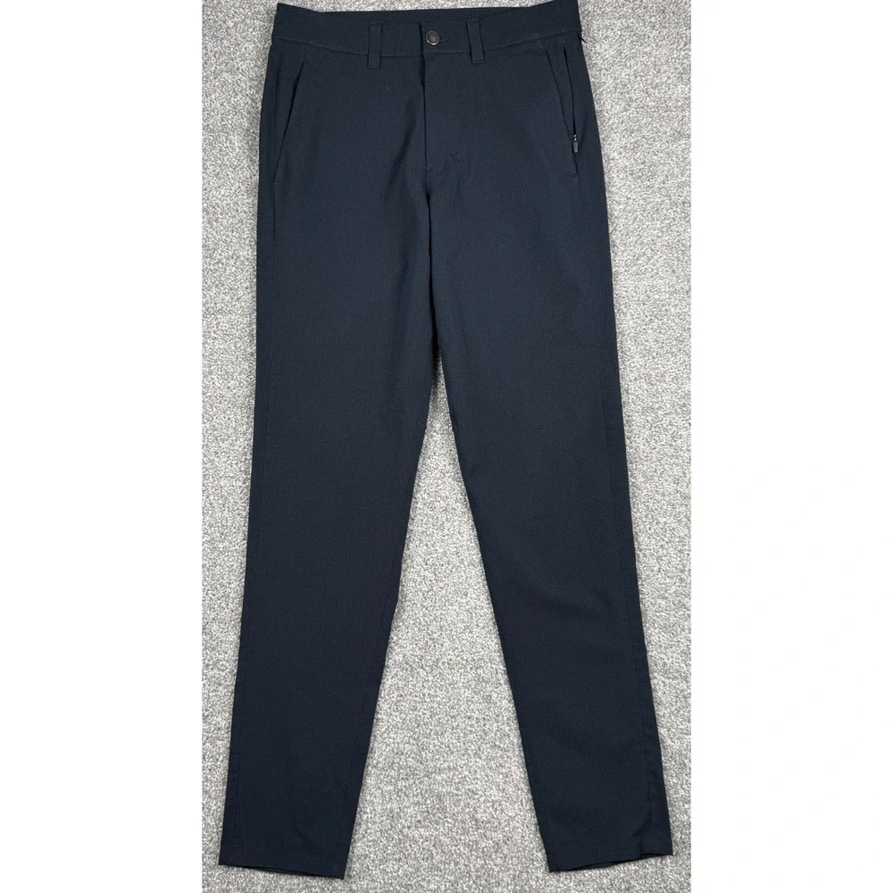 Lululemon Mens Navy Ripstop Performance Pants Size 28x31 Stretch Travel Golf